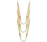 Addi 398794G CraSyTrio Bamboo Long-Aghi di lavoro a maglia Stärke 8 beige