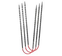 Addi CraSyTrio unità 30cm - 3.50mm Ferri da Crochet in Argento e Rosso