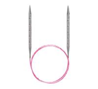 Addi Unicorn Ferri Circolari 80 cm 5,00 mm, Argento/Rosa