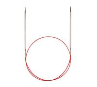 Addi Rondbreinaalden 80cm 2.50mm - 1 unità in Zilver/Rood