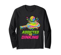 Addicted to Dinking Pickleball Humor Paddle Splash Maglia a Manica