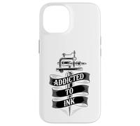 Addicted To Ink Tattoo Lover Macchina per tatuaggi Vintage Cool Custodia per iPhone 14