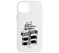 Addicted To Ink Tattoo Lover Macchina per tatuaggi Vintage Cool Custodia per iPhone 14 Plus