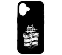 Addicted To Ink Tattoo Lover Macchina per tatuaggi Vintage Cool Custodia per iPhone 16