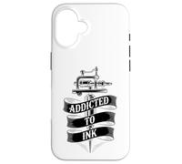 Addicted To Ink Tattoo Lover Macchina per tatuaggi Vintage Cool Custodia per iPhone 16