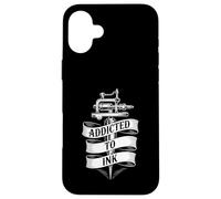 Addicted To Ink Tattoo Lover Macchina per tatuaggi Vintage Cool Custodia per iPhone 16 Plus