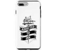 Addicted To Ink Tattoo Lover Macchina per tatuaggi Vintage Cool Custodia per iPhone 7 Plus/8 Plus