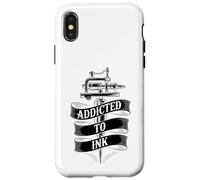 Addicted To Ink Tattoo Lover Macchina per tatuaggi Vintage Cool Custodia per iPhone X/XS
