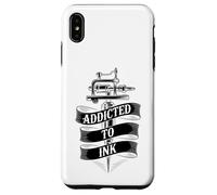 Addicted To Ink Tattoo Lover Macchina per tatuaggi Vintage Cool Custodia per iPhone XS Max