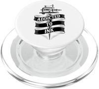 Addicted To Ink Tattoo Lover Macchina per tatuaggi Vintage Cool PopSockets PopGrip per MagSafe