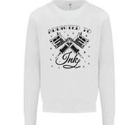 Addicted To Ink Tatuatore Tats Uomo Felpa Maglione