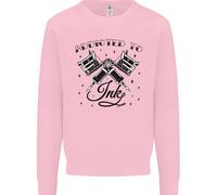 Addicted To Ink Tatuatore Tats Uomo Felpa Maglione