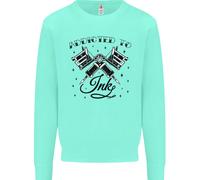 Addicted To Ink Tatuatore Tats Uomo Felpa Maglione