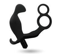 Addicted toys plug anale con doppio anello pene e testicoli nero 1 St