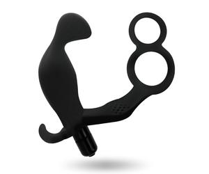 Addicted toys plug anale con doppio anello pene e testicoli nero 1 St