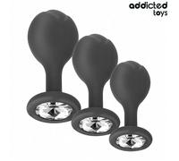 ADDICTED TOYS - SET DI 3 TAPPI ANALI CON GIOIELLO