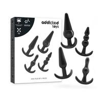 Addicted Toys - Set di 4 Plugs Anali in Silicone Nero