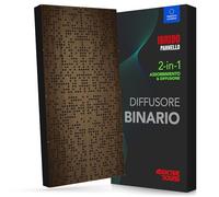 Addictive Sound Binary Diffuser Pannello Acustico Ibrido - Diffusore & Assorbitore Bassi - Algoritmo Binario 250-9300 Hz - Prodotto CNC - Parete/Soffitto - Garanzia 36 Mesi - 120x60x11,5 cm - Wenge