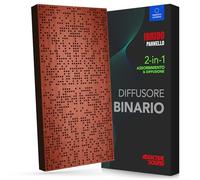 Addictive Sound Binary Diffuser Pannello Acustico Ibrido - Diffusore & Assorbitore Bassi - Algoritmo Binario 250-9300 Hz - Prodotto CNC - Parete/Soffitto - Garanzia 36 Mesi - 120x60x11,5 cm - Mogano