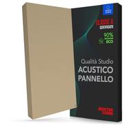 Addictive Sound Pannelli Fonoassorbenti Premium, pannello acustico qualità studio con lana acustica di assorbimento, prodotto in UE, kit parete/soffitto, 100x50x11 cm, 8 kg, Camel