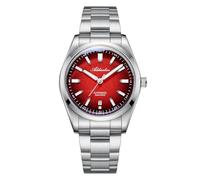ADDIESDIVE 39 MM Mens Automatic Watch Gradient Crack Dial 8215 Orologio Meccanico per Uomo Donna Luminoso 100 M Impermeabile Moda Elegante Dress Orologi, Rosso