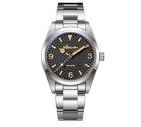 ADDIESDIVE Eleganti Orologi da Polso da Uomo di Facile Lettura Quadrante Waffle 100 M Impermeabile VH Sweep Secondo Movimento Super Lume Quarzo Orologio Polso Uomo