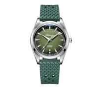 ADDIESDIVE Orologio automatico da uomo da 38 mm, quadrante con texture scintillante, cinturino in fluorurato FK1, vetro a bolle, 100 m, impermeabile, luminoso, orologio quotidiano per attività