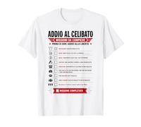Addio al Celibato Lista Cose da Fare Sfida Gioco Divertente Maglietta