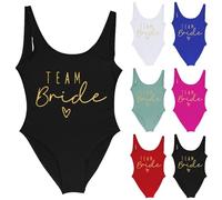 Addio al Nubilato Costume Team Bride Costumi da Bagno Donna Bride to be Addio al Nubilato Costume Intero Donna Contenitivo Bikini Un Pezzo Spiaggia Beachwear Mare