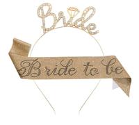 Addio al Nubilato Gadget, Bride to Be Addio al Nubilato 2 Pack Gadget Sposa -Sash, Fasce Capelli, Team Bride to Be Decorazione Fascia e Velo da Sposa Accessori Kit