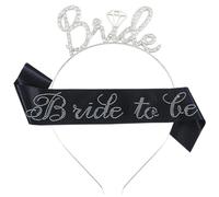 Addio al Nubilato Gadget, Bride to Be Addio al Nubilato 2 Pack Gadget Sposa -Sash, Fasce Capelli, Team Bride to Be Decorazione Fascia e Velo da Sposa Accessori Kit