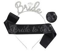 Addio al Nubilato Gadget, Bride to Be Addio al Nubilato 2 Pack Gadget Sposa -Sash, Fasce Capelli, Team Bride to Be Decorazione Fascia e Velo da Sposa Accessori Kit