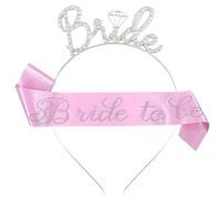 Addio al Nubilato Gadget, Bride to Be Addio al Nubilato 2 Pack Gadget Sposa -Sash, Fasce Capelli, Team Bride to Be Decorazione Fascia e Velo da Sposa Accessori Kit