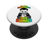 Addio Kindergarten Hello Summer Funny Happy Panda Bear PopSockets PopGrip Adesivo