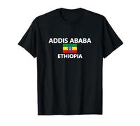 Addis Abeba Città Bandiera Etiopia Maglietta