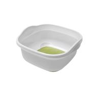 ADDIS, bacinella con Piedini in Gomma, plastica, White/Green, 9 L