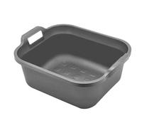Addis bacinella rettangolare con manici, plastica, Metallic Silver, 39 x 32 x 14 cm, 10L