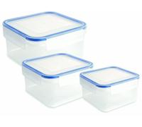 Addis Clip & Close - Contenitori per Alimenti a Clip (tupperware), Set da 3