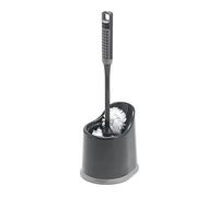 Addis Comfigrip Round Open Set spazzolone WC, Metallizzato Grafite, 17 x 14 x 43 cm