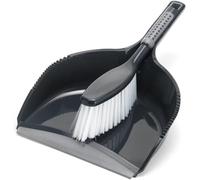 Addis ComfiGrip-Set di Paletta Grande e Spazzola Morbida, Grafite Metallica, 11 x 23 x 35 cm