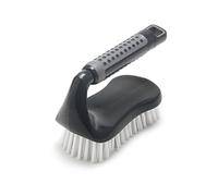 Addis ComfiGrip - Spazzola per pavimenti con manico in ferro, grafite metallizzata, 7 x 16 x 11 cm