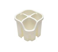 Addis Cutlery Drainer Caddy portautensili con 4 Scomparti, Lino, Crema, 14 x 14 x 13 cm