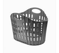Addis Fold Flat Laundry Basket Cesto portabiancheria Piatto, Facile da riporre, Grigio Scuro, 38 Litre