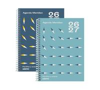 ADDITIO - Agenda secondaria da 12 a 16 anni, Meridian, agenda scolastica 2026-27, vista settimanale, da settembre 2026 a giugno 2027, 15 x 21 cm, spagnolo, azzurro, blu scuro