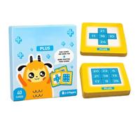 Addition Learning Math Game Set - Early Education for Kids Classroom Preschool | 10x10cm Interactive Arithmetic with Flash Card, Practice Counting Number Skill Toy for Home School Activity Kit