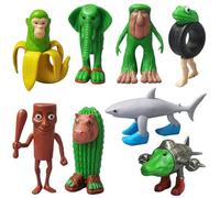 ADDLIVE Tung Tung Tung Sahur Giocattolo, 8 Pezzi 3D Stampato Tralalero Tralalala, Italian Brainroot Figurine, Creative Home Decor e Figurine da Collezione per i Fan di età Superiore ai 6 Anni