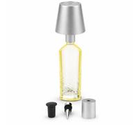 AddLiving Lampada LED per bottiglia, lampada a batteria con funzione touch, lampada da comodino dimmerabile, paralume, 3 colori di luce, 56 LED, resistente alle intemperie IP44, con 3 tappi per