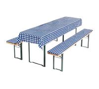 AddLiving Set di 3 cuscini per panchina, colore: blu/bianco