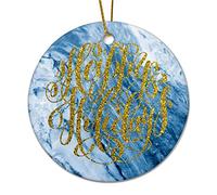 Addobbi Albero Di Natale Marble Background Gold Merry Ornamento Natalizio In Ceramica La Casa Decorazioni Con Corda D'Oro Ornamento In Ceramica