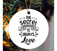 Addobbi Albero Di Natale The Secret Ingredient Is Aways Love Quote Addobbi Natalizi Da Appendere Uniche Personalizzato Ciondolo Dell'Albero Di Natale